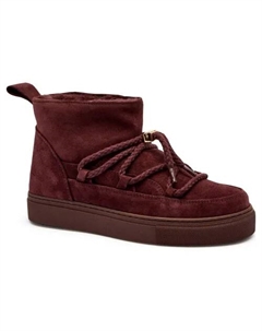 Женские зимние ботинки низкие, бордовый Inuikii