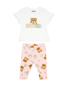 Детский комплект из хлопковой футболки и шорт, Cloud Moschino kids