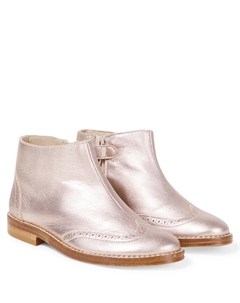 Ботильоны Jannete из металлизированной кожи, Or Rose Bonpoint