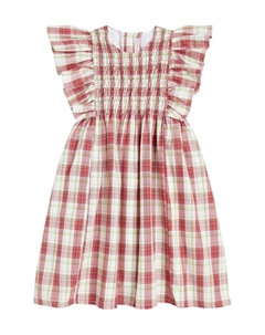 Платье Blanca из хлопковой смеси в клетку, Red Check La coqueta