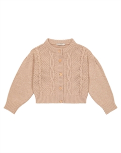 Кардиган Enzo из шерстяной смеси, связанный косами, песочный The new society