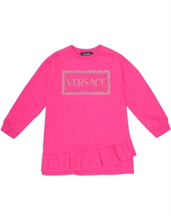 Платье-свитер из хлопка в винтажном стиле 90-х, Fuxia Versace kids