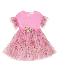 Платье из цветочного тюля, Cipria Monnalisa