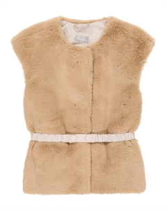 Жилет из искусственного меха, кэмел Il gufo