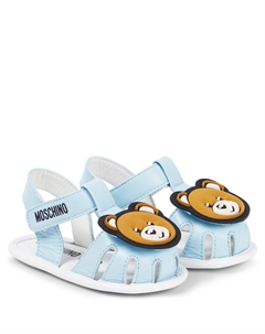 Кожаные сандалии Baby Teddy Bear, синий Moschino kids
