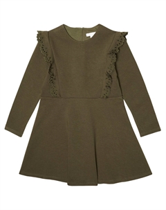 Платье с оборками, Dark Green Chloé kids