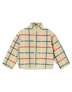 Клетчатая флисовая куртка Тедди, бежевый Bobo choses