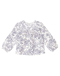 Блузка из льна и хлопка с цветочным принтом, Fl Mastic Bonpoint