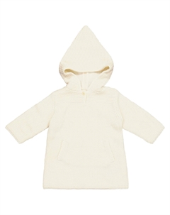 Детское кашемировое пальто с капюшоном, белый Bonpoint