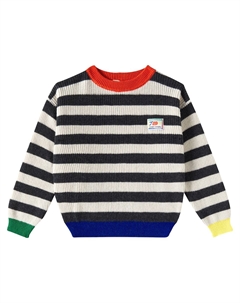 Свитер Улыбающиеся полоски, разноцветный Bobo choses
