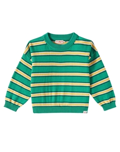 Полосатый хлопковый свитер, Emerald Tinycottons