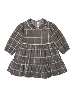 Детское клетчатое платье, Quartz Pink Il gufo