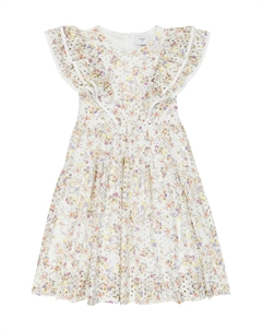 Платье Adele с цветочным принтом и английской вышивкой, Adele Multicolor Paade mode