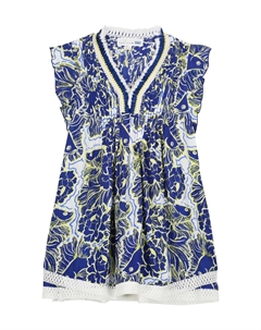 Платье Shashou с цветочным принтом, Purple Blue Vilebrequin kids