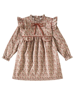 Платье Maura из хлопка с цветочным принтом, Taupe Floral La coqueta