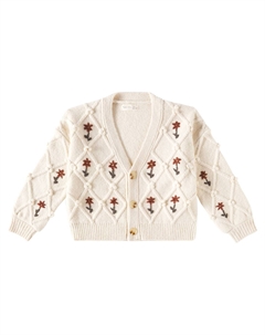 Кардиган свободного кроя с вышивкой, Natural Rylee + cru