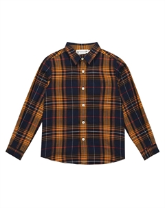 Рубашка из хлопковой смеси в клетку Танго, темно-синий Bonpoint