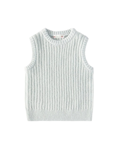 Жилет-свитер Gaia из смеси шерсти и кашемира, Aqua Bonpoint