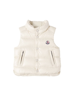 Стеганый пуховый жилет Baby Bernard, бежевый Moncler enfant