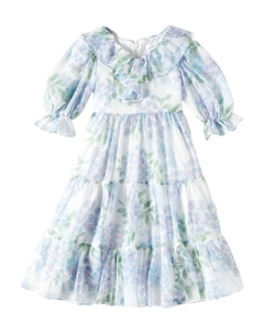 Платье многоярусное из тюля с цветочным принтом, Blue Garden Patachou