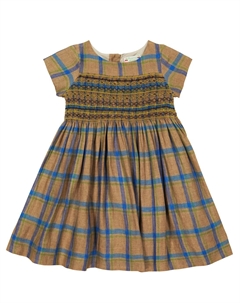 Платье из льна в клетку Дюшес, Ec Muscade Bonpoint