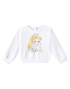 Детский свитер из хлопковой смеси с принтом, Bianco Monnalisa