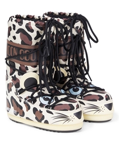 Зимние ботинки Icon с леопардовым принтом, Leopard Moon boot kids