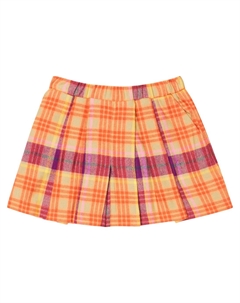 Клетчатая хлопковая юбка-шорты, Aspen Orange Paade mode