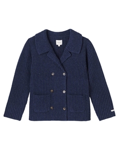 Шерстяной кардиган Sieb, Blue Marine Melange Donsje