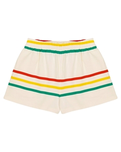 Хлопковые шорты в полоску Пудель, белый The animals observatory
