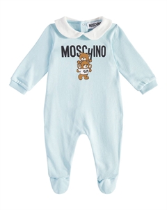 Хлопковый комбинезончик с плюшевым мишкой, Baby Sky Blue Moschino kids