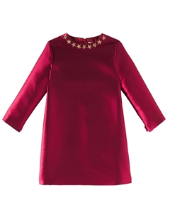 Платье из твила с декором, Redcurrant Il gufo