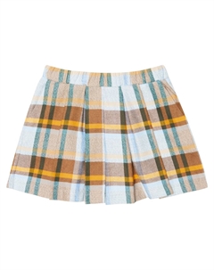 Клетчатая хлопковая юбка-шорты, Everest Blue Paade mode