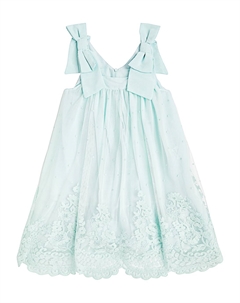 Платье из вышитого тюля, Aqua Green Patachou