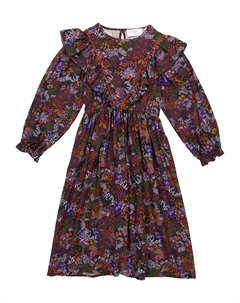 Платье из крепа с цветочным принтом и оборками, Marchesi Multi Paade mode
