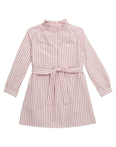 Полосатое хлопковое платье на пуговицах, Raspberry Bonpoint