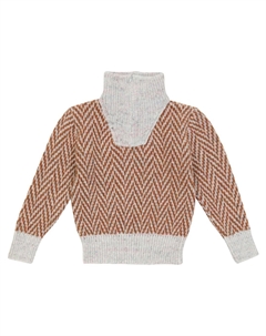 Свитер из смеси шерсти и хлопка, Pine Grey Brown Paade mode