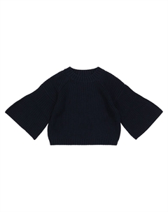 Хлопковый свитер с круглым вырезом, синий Il gufo