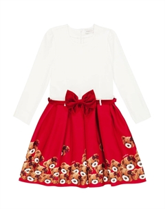 Платье из эластичного джерси с принтом, Panna Rubino Monnalisa