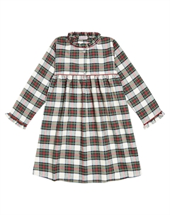 Пижамное платье из хлопковой смеси в клетку, Ivory Tartan La coqueta