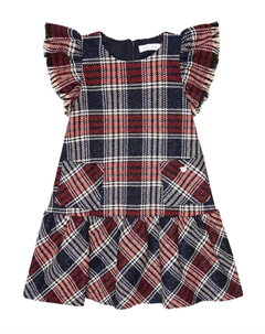 Платье из хлопковой смеси в клетку, Blu Monnalisa