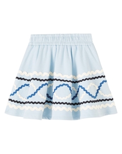 Юбка из хлопка с вышивкой Barbera, Blue Moon Molo