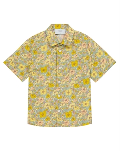 Рубашка из хлопка с цветочным принтом Bella, Bella Yellow Paade mode