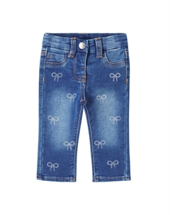 Джинсы с бантиками для малышей, Blu Stone Denim Monnalisa