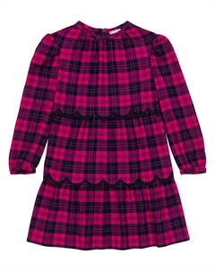 Платье в клетку, фуксия Il gufo