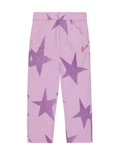 Брюки из хлопка и льна с верблюжьим принтом, Lilac The animals observatory