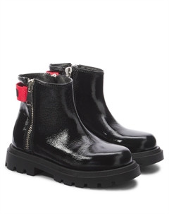 Кожаные ботильоны, черный Moschino kids