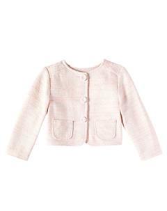 Пиджак Eudora из хлопкового твида, Corail Fluo Bonpoint