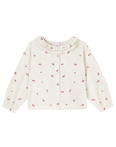 Хлопковая блузка с оборками и вышивкой Jaffa, Upb Rouge Bonpoint