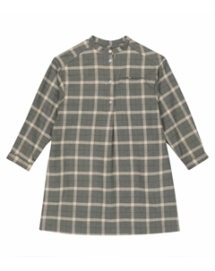 Платье из хлопка в клетку Briony, Gris Chine Bonpoint